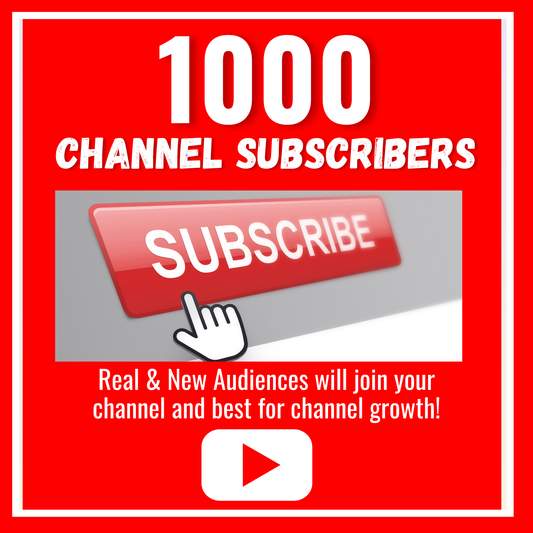 Get Real 1000 YouTube subscribers for your YouTube channel